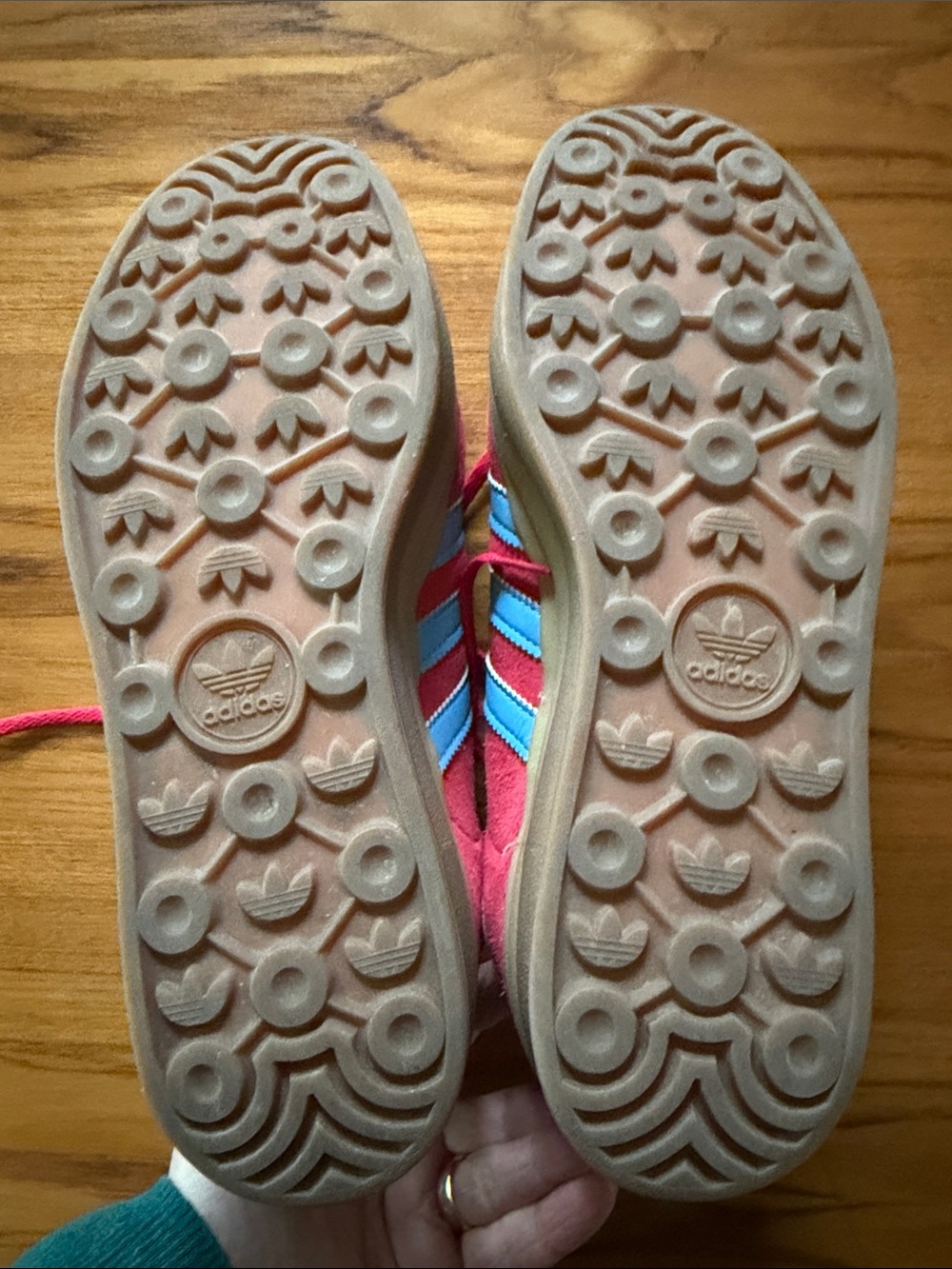 Adidas Women's Gazelle Bold Red/Blue/Gum - Picture 5 of 6